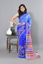 Blue Kantha Traditional Pure Silk Saree