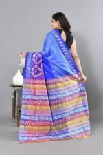 Blue Kantha Traditional Pure Silk Saree - Image 2