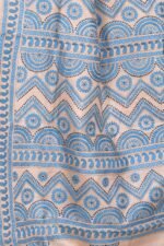 Off white Kantha Traditional Pure Tussar Saree - Image 6