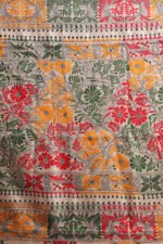 Off White Traditional Pure Tussar Kantha Saree - Image 6