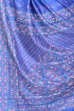Blue Kantha Traditional Pure Tussar Saree - Image 6