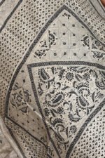 Off white Kantha Traditional Pure Tussar Saree - Image 5